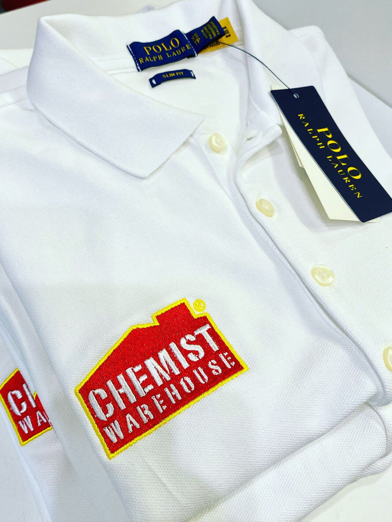 Chemist Warehouse embroidered logo