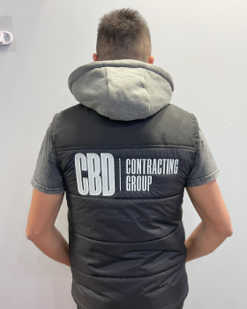 CBD contracting group vest logo embroidery